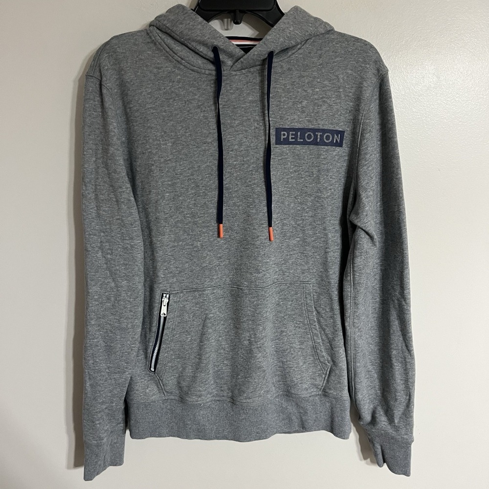 Four Laps x Peloton Pullover Mens Size Medium Gray Long Sleeve Hoodie